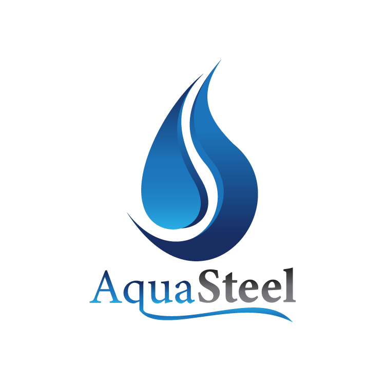 Logo design for AquaSteel water bottle brand
