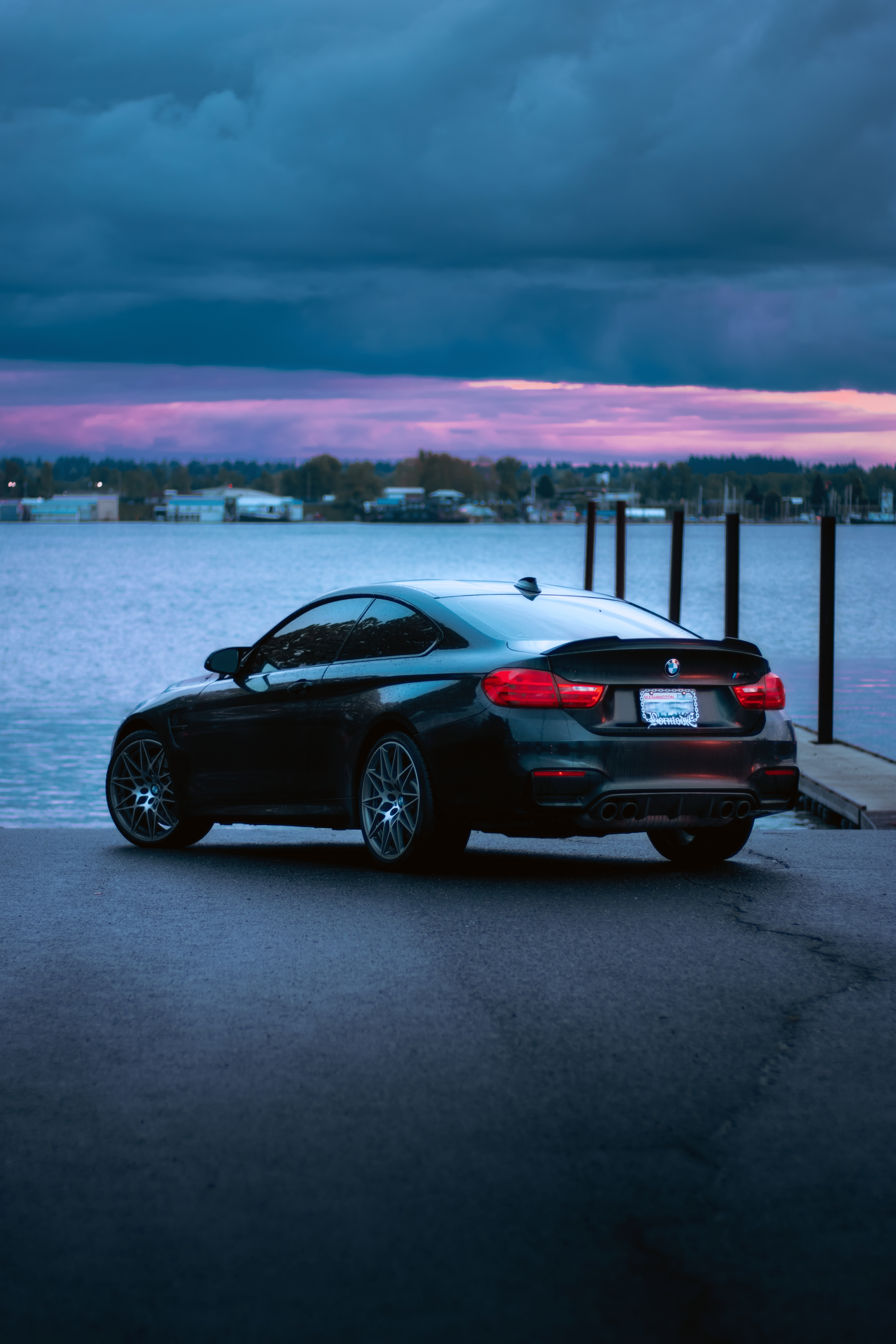 Side profile of BMW M4 car